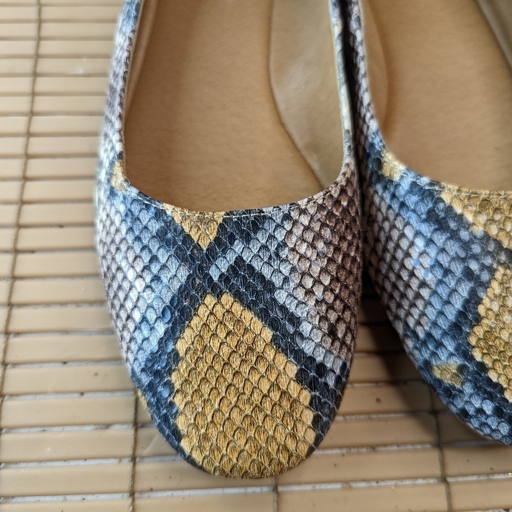 Steve Madden Danni Ballet Flats Python Snake Prin… - image 4